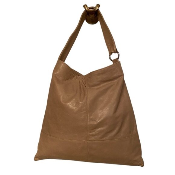 HOBO INTERNATIONAL BAG SHOULDER HOBO TAN CREAM LEATHER - Picture 1 of 14